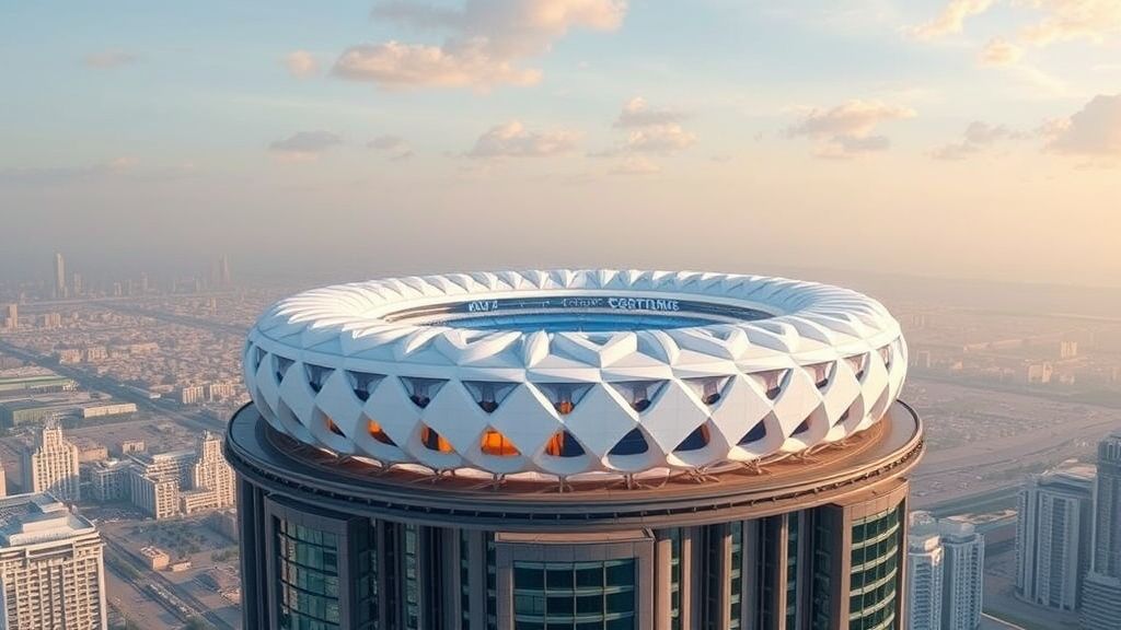 【空中奇迹】沙特打造350米高空球场震撼世界